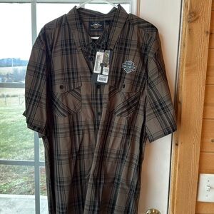 Brand New button down Harley Davidson short sleeve shirt